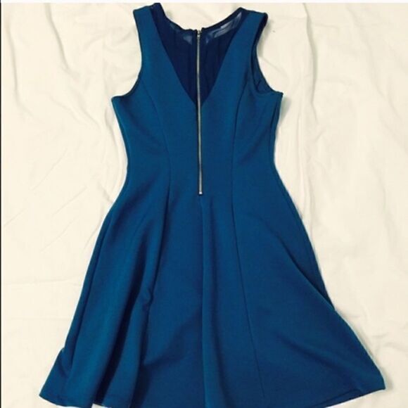 NWT BAR III Cerulean eyelet A-line tank dress lace - Picture 3 of 4